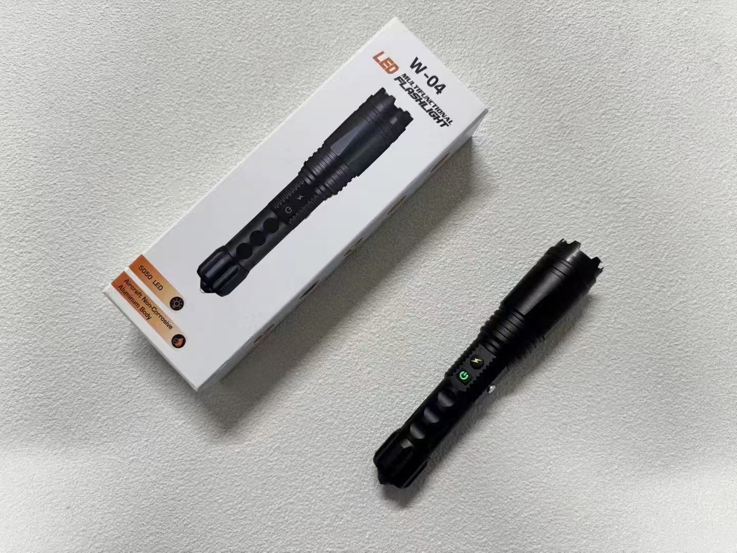 W-04 Portable Electric Shock Function Rechargeable With LED Flashlight