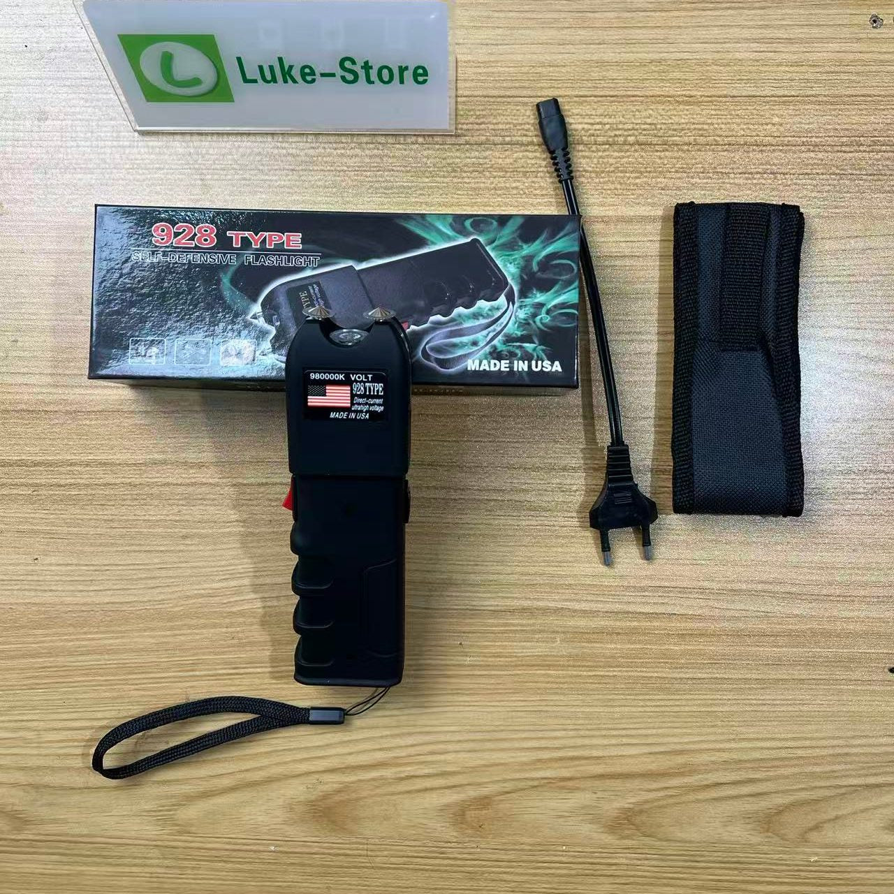 928 Max Voltage Portable Electric Shock Function Rechargeable With LED Flashlight