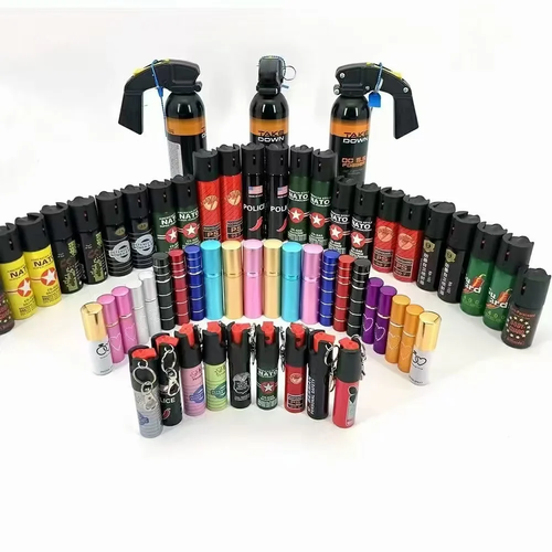 10ML Portable Lipstick Keychain Spray Pepper Sprays