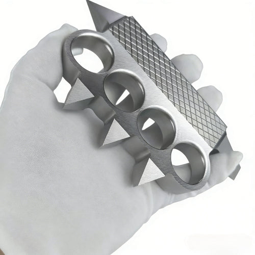 Extra Hard Knuckle Duster, 2Cr14 Stainless Iron Material, Quenched and Hardened to 50 HRC.