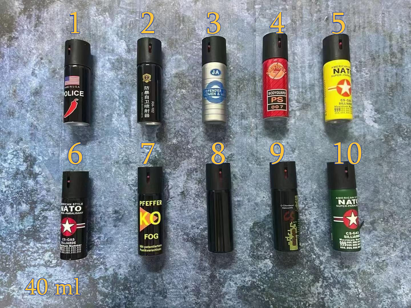20 ML - 110 ML Pepper Sprays