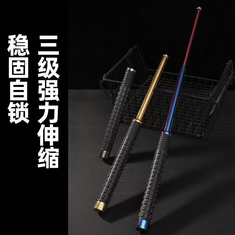 26 Inch Manual Telescopic Baton Portable Expandable Baton Anti-Slip Self Defense Stick for Personal Protection
