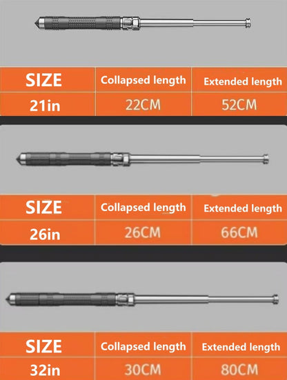 21-32 Inch Automatic Telescopic Baton Portable Expandable Baton Anti-Slip Self Defense Stick for Personal Protection