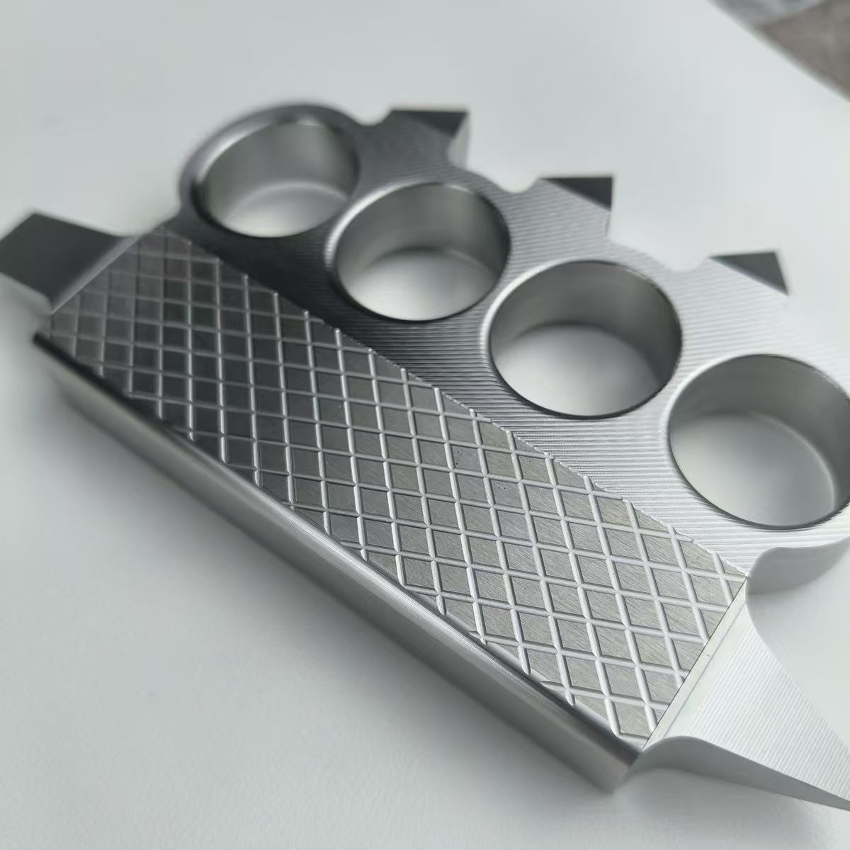 Extra Hard Knuckle Duster, 2Cr14 Stainless Iron Material, Quenched and Hardened to 50 HRC.