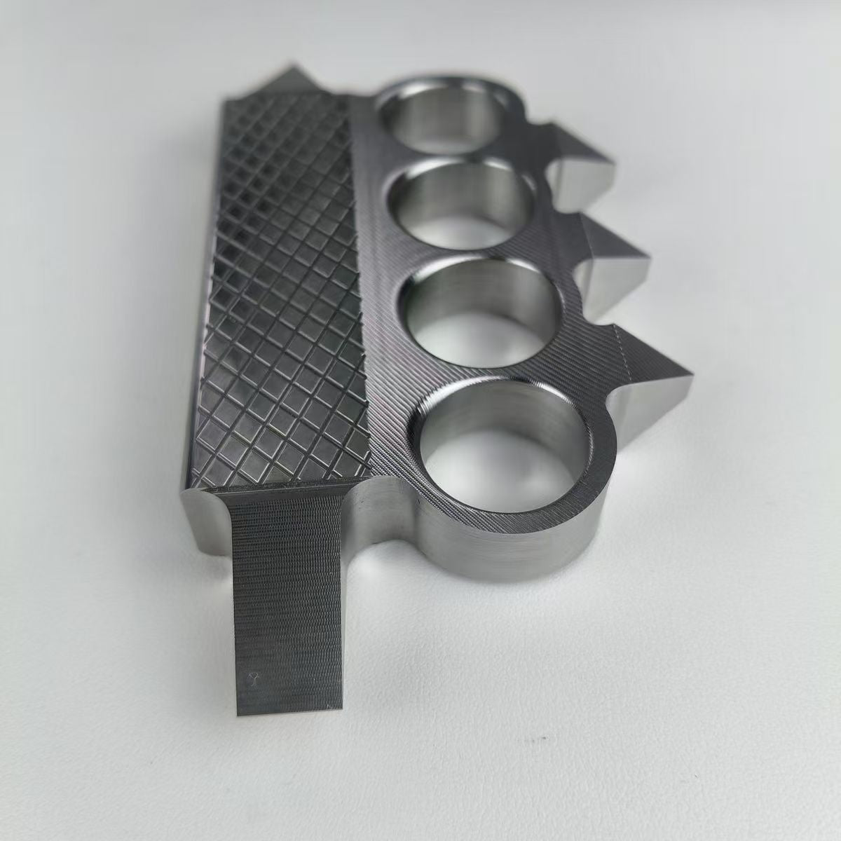 Extra Hard Knuckle Duster, 2Cr14 Stainless Iron Material, Quenched and Hardened to 50 HRC.