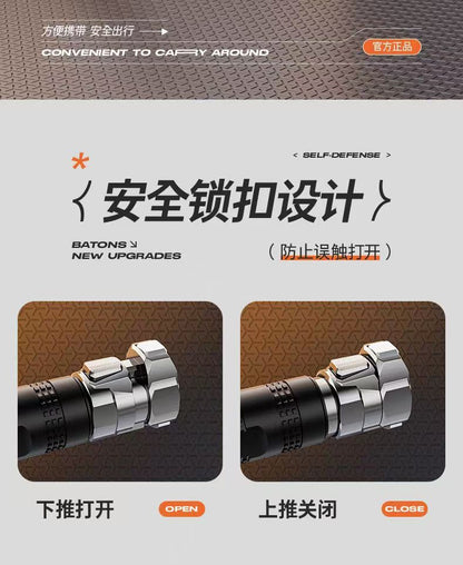 21-32 Inch Automatic Telescopic Baton Portable Expandable Baton Anti-Slip Self Defense Stick for Personal Protection