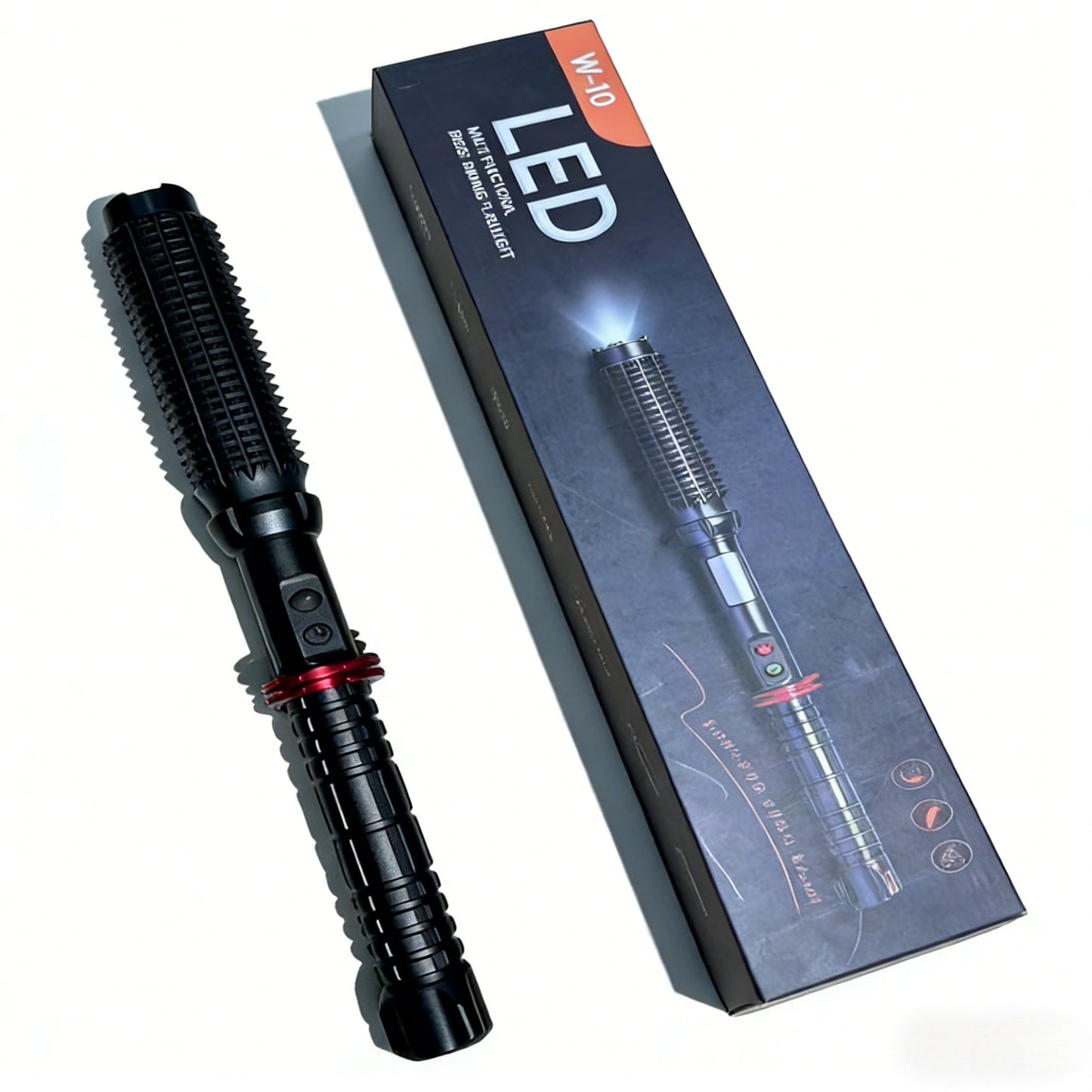 New W-10 Baton Electric Shock Function Rechargeable With LED Flashlight