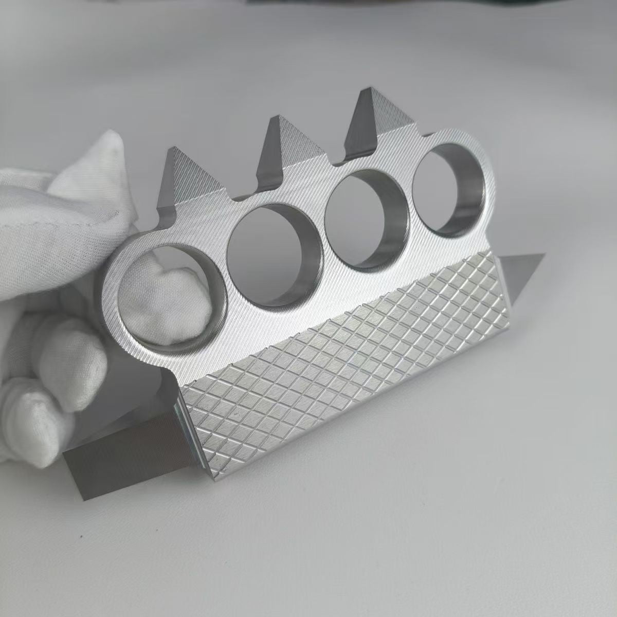 Extra Hard Knuckle Duster, 2Cr14 Stainless Iron Material, Quenched and Hardened to 50 HRC.