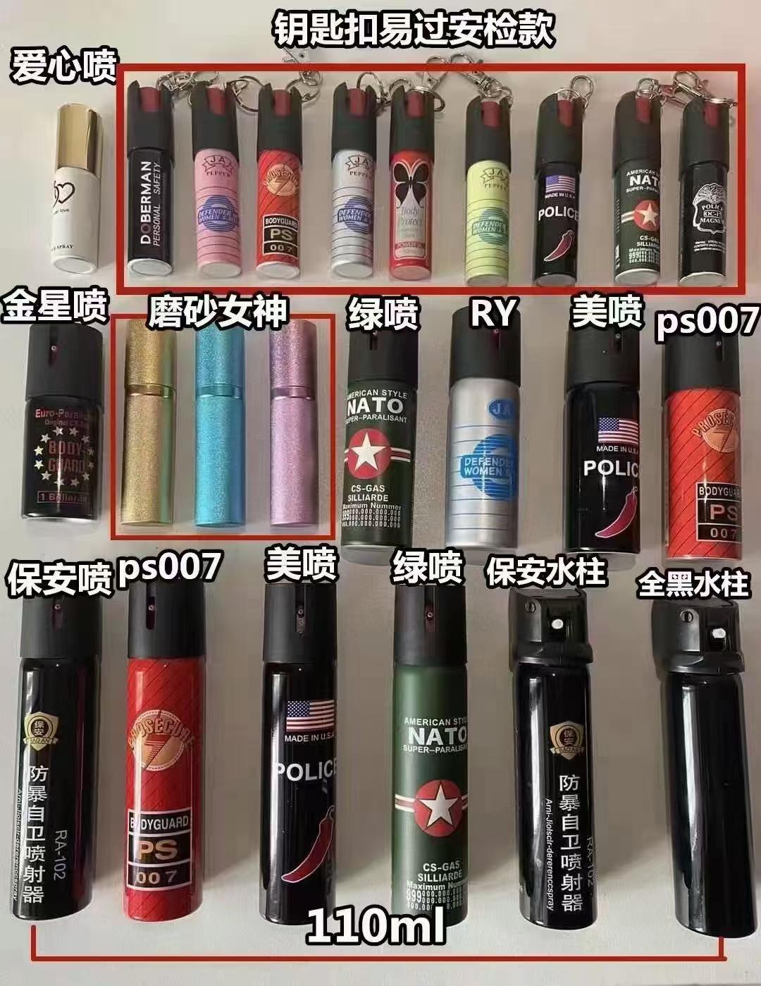 20 ML - 110 ML Pepper Sprays