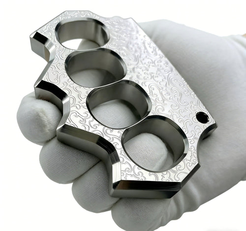 304 Stainless Steel Material Brass Knuckles CNC Engraved