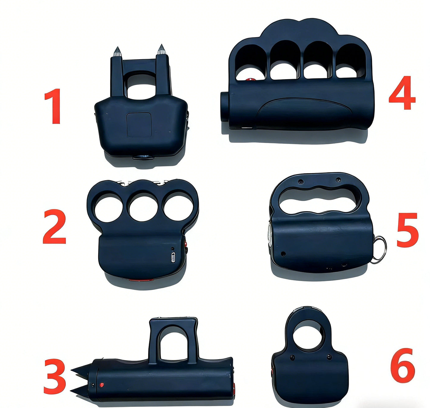 Knuckles Stun gun Portable Electric Shock Function Rechargeable With LED Flashlight