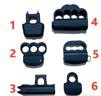 Knuckles Stun gun Portable Electric Shock Function Rechargeable With LED Flashlight