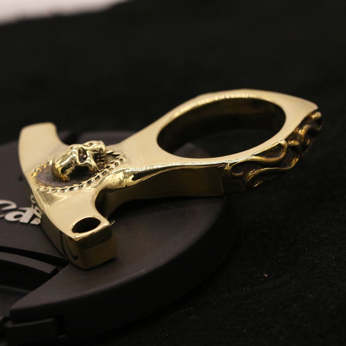Real Brass Knuckles Keychain