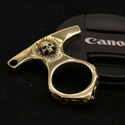 Real Brass Knuckles Keychain